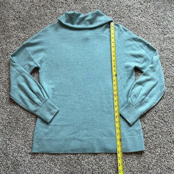 Kinross Cashmere light blue turtleneck sweater size M - Picture 8 of 10